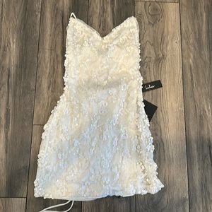 Lulus Sequin Mini Dress Tie Back